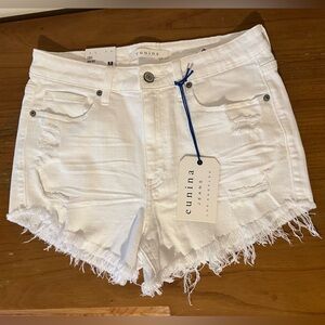 Eunina Women's White Denim Shorts